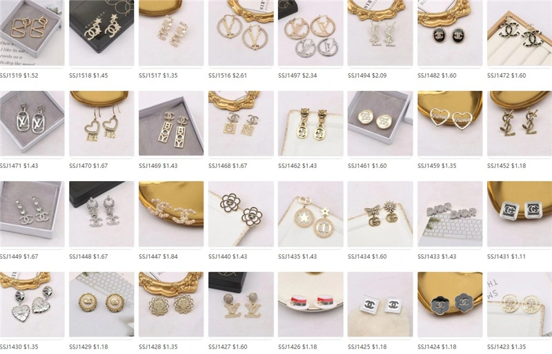 2022 Luxury Trendy Fashion Accessories Gold Silver Letter Hoop Earrings