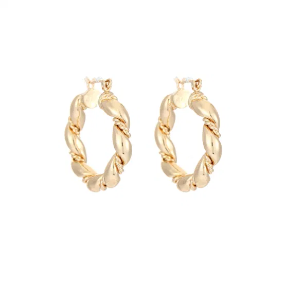Schmuck Mode Kreis Messing zierliche Ohrringe für Frauen Neueste Design Schmuck Gold Creolen