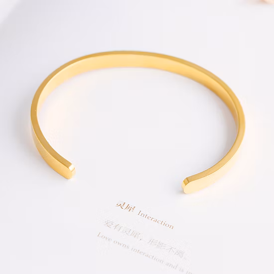 Benutzerdefinierte inspirierende Schmuck Mode Edelstahl Manschette Armreif