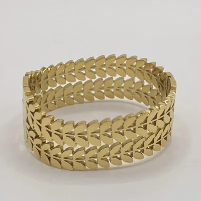 Luxus Damen Armband Modekette Edelstahl Goldfarben Armband